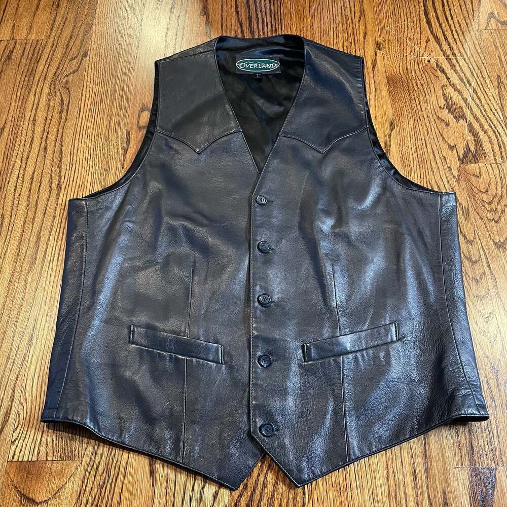 Overland Genuine Leather Western Vest Size 42 L